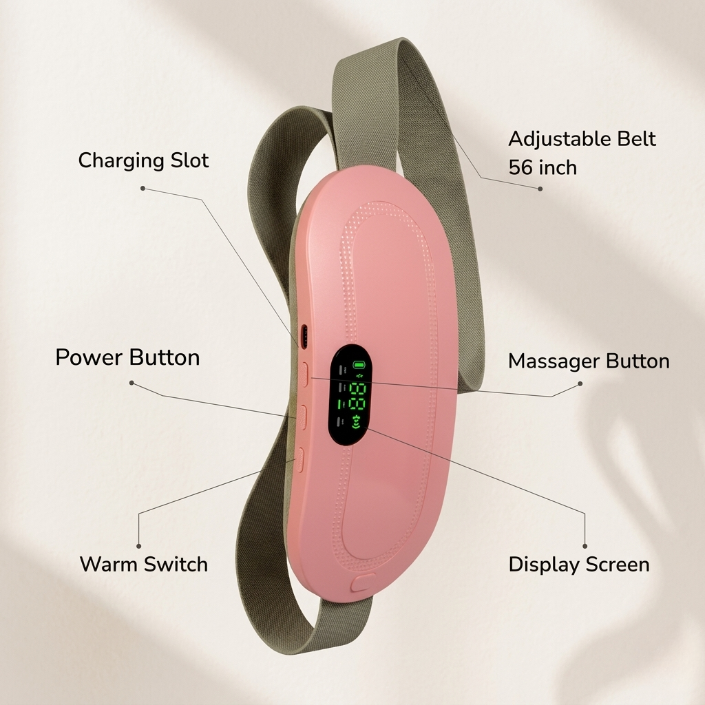 LunaEase Pain Relief & Leak-Proof Comfort Combo 💖 (1 Heat Massager + 2 Leak-Proof Panties)