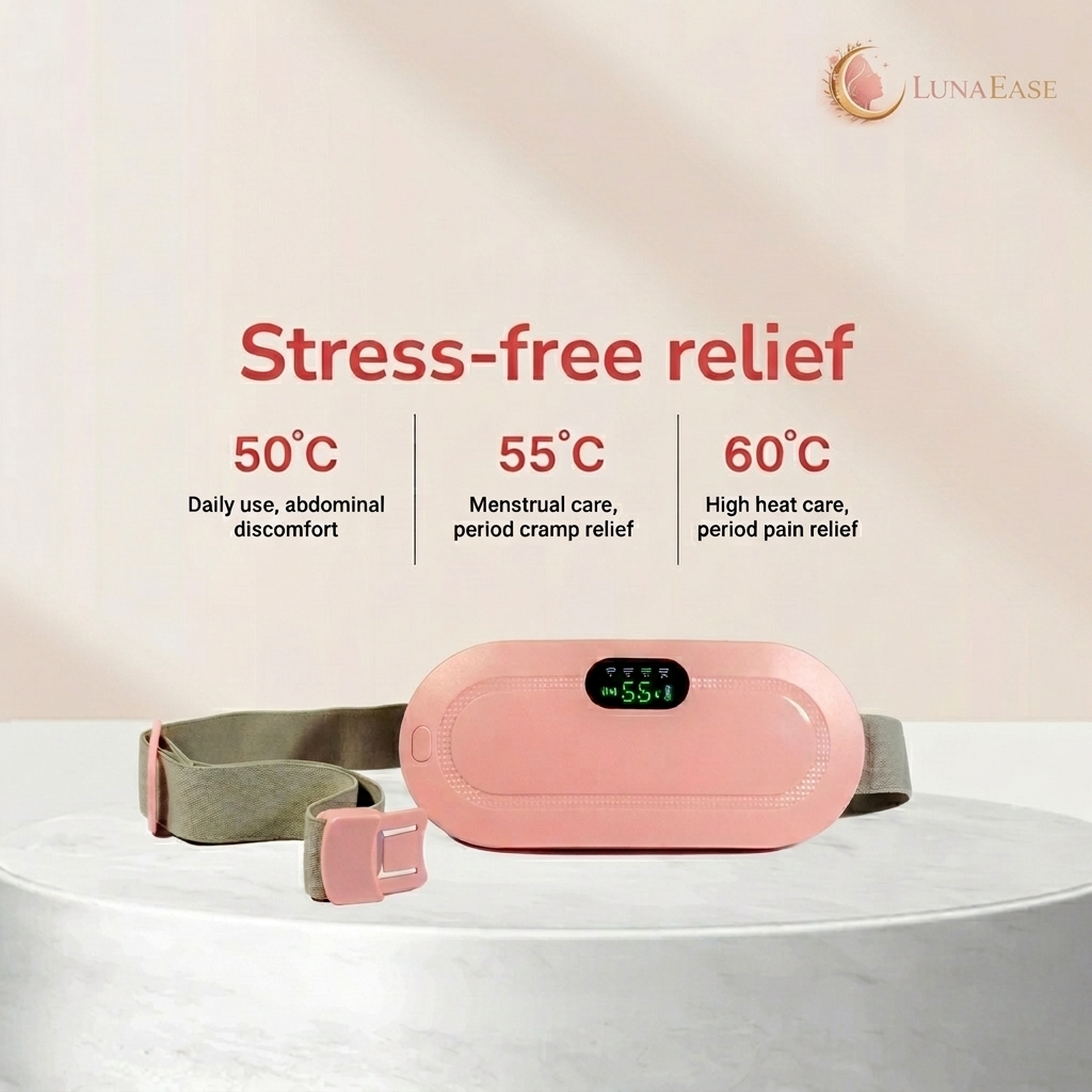 LunaEase Pain Relief & Leak-Proof Comfort Combo 💖 (1 Heat Massager + 2 Leak-Proof Panties)