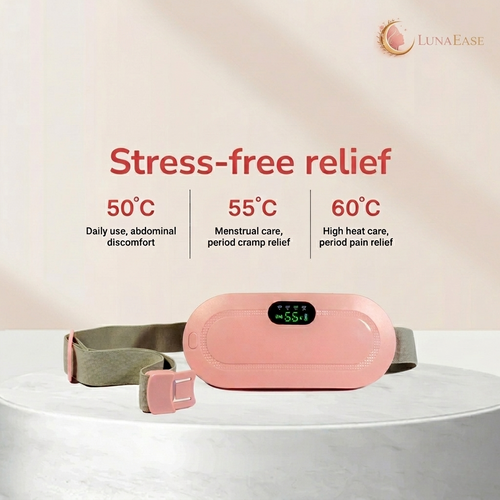 LunaEase Pain Relief & Leak-Proof Comfort Combo 💖 (1 Heat Massager + 2 Leak-Proof Panties)