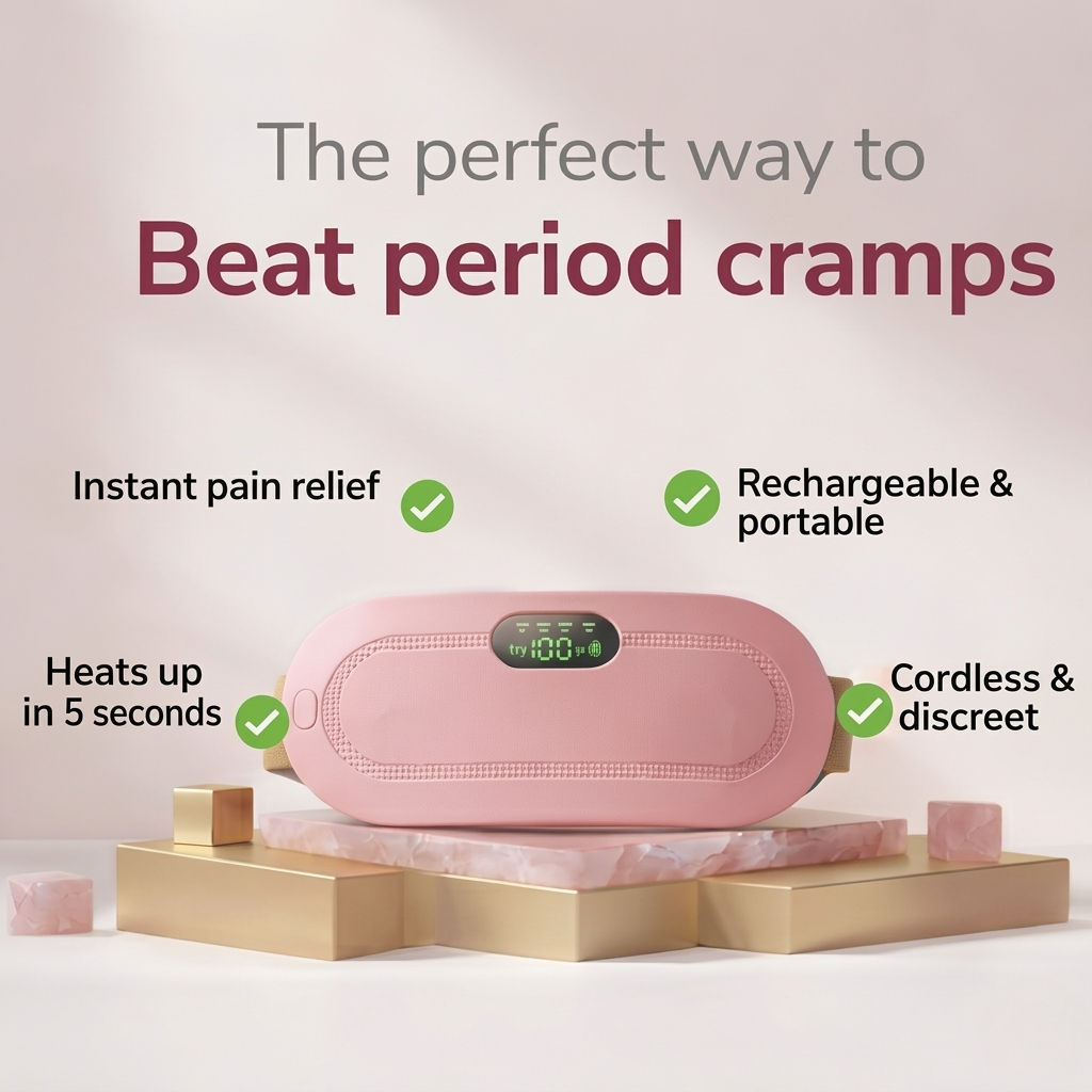LunaEase Pain Relief & Leak-Proof Comfort Combo 💖 (1 Heat Massager + 2 Leak-Proof Panties)